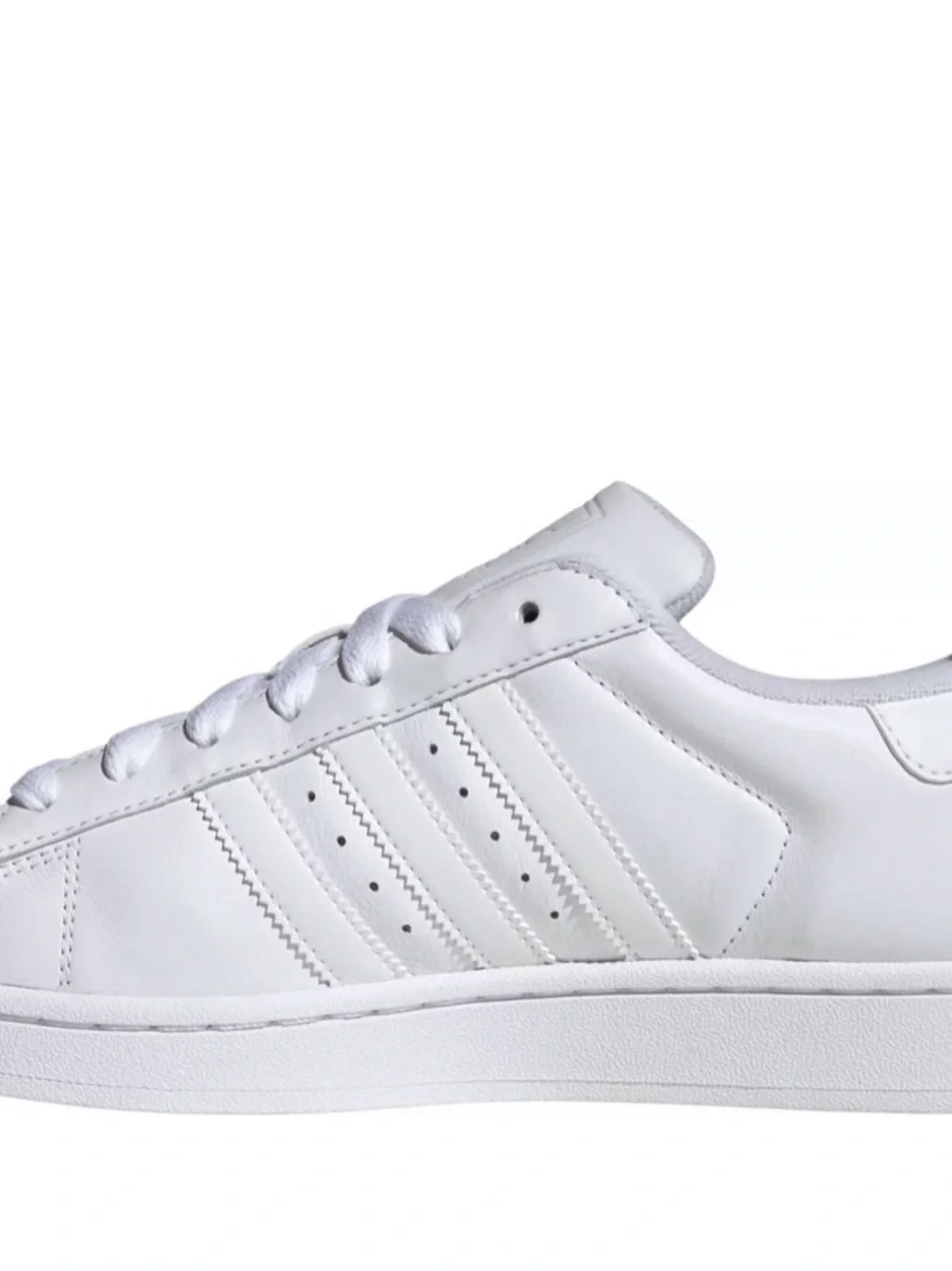 adidas White Classic Superstar Low-Top Sneakers, Size 12 US - Picture 4 of 14
